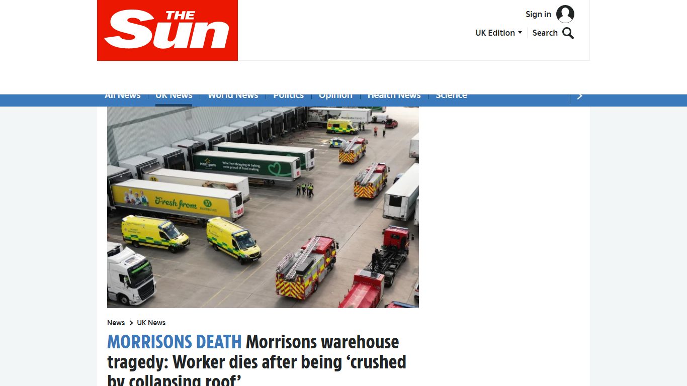 Morrisons warehouse tragedy: Worker dies after being 'crushed by ...